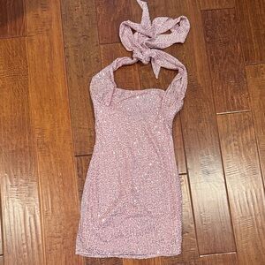 Lucy in the Sky Blush Sequin Dress